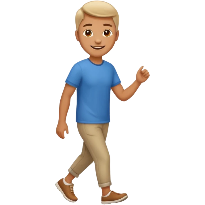 Adult with smile walking  emoji