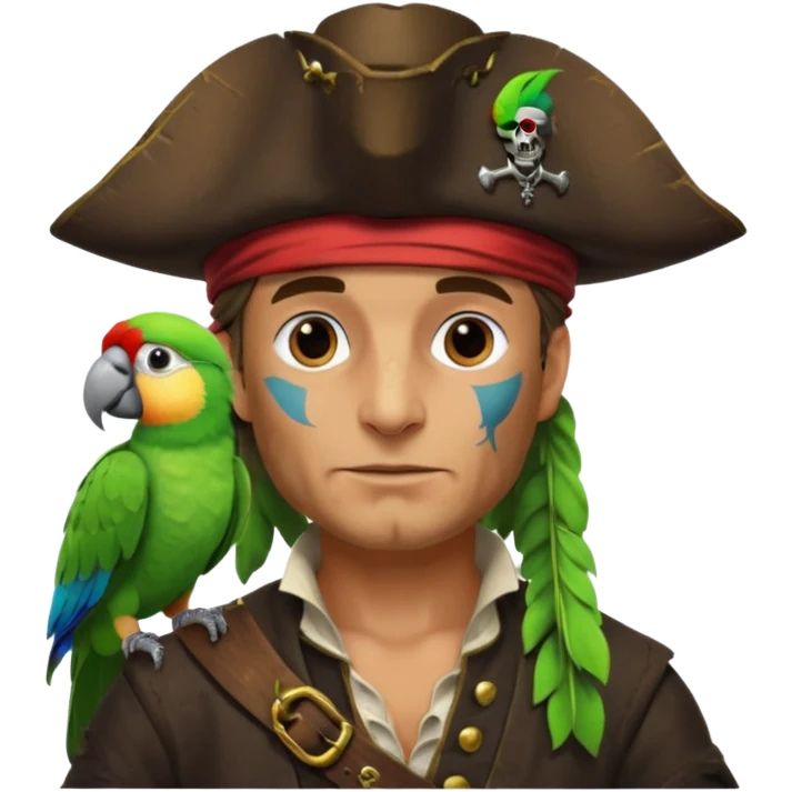 pirate and parrot emoji