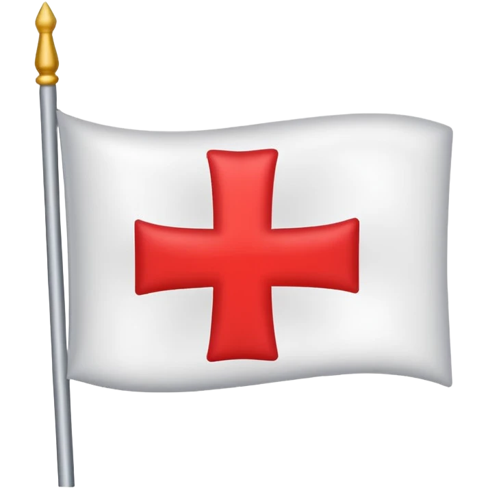 Flag red background red cross emoji