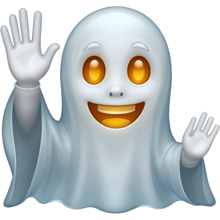 Ghost saying hi emoji