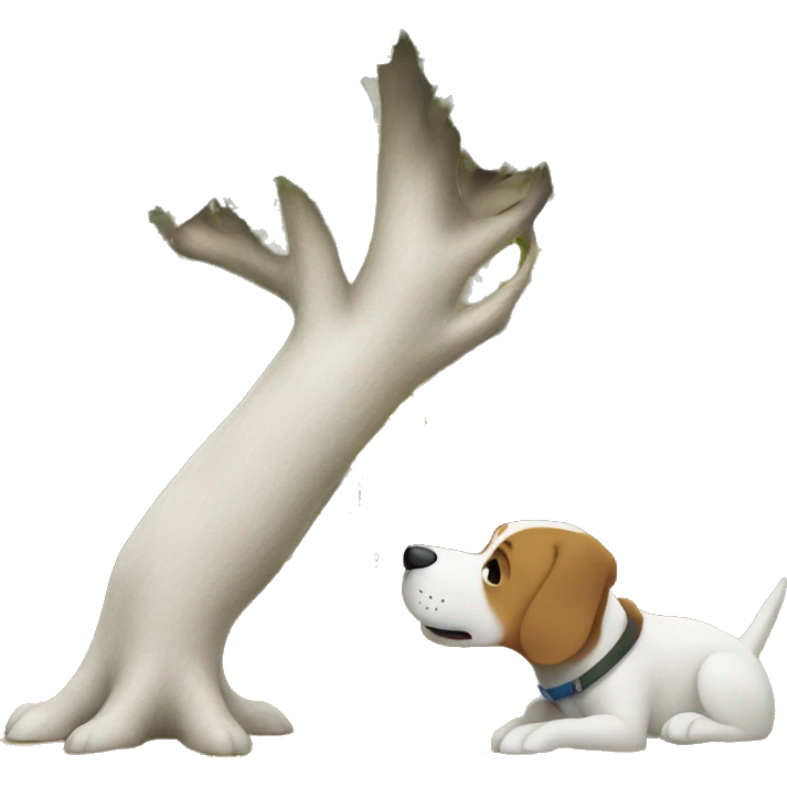 Tree releases sap onto dog.  emoji