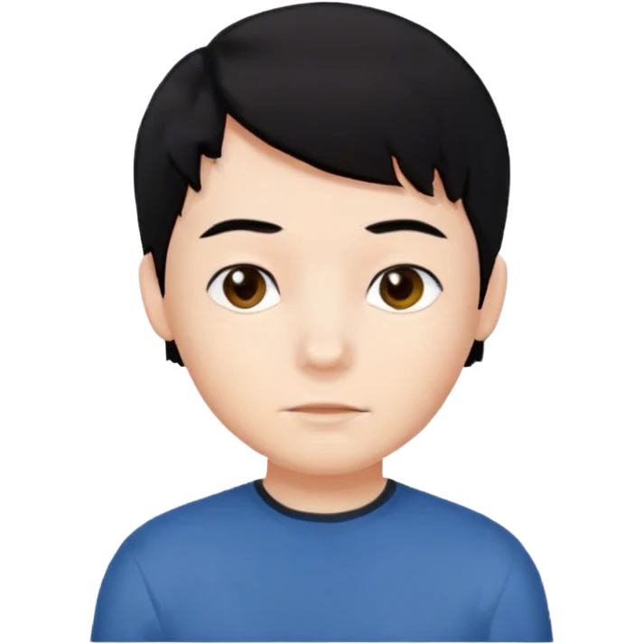 black hair boy emoji