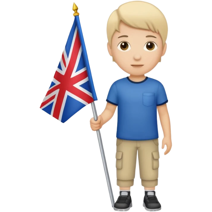 Flag holder kid emoji