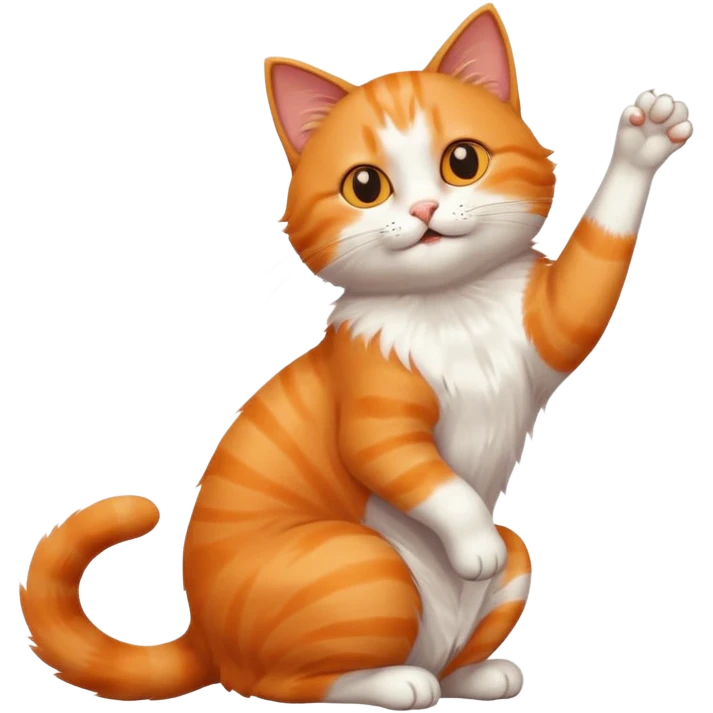 stretching cat  emoji
