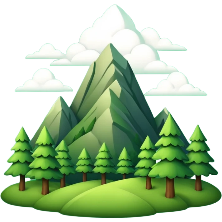 green mountain emoji