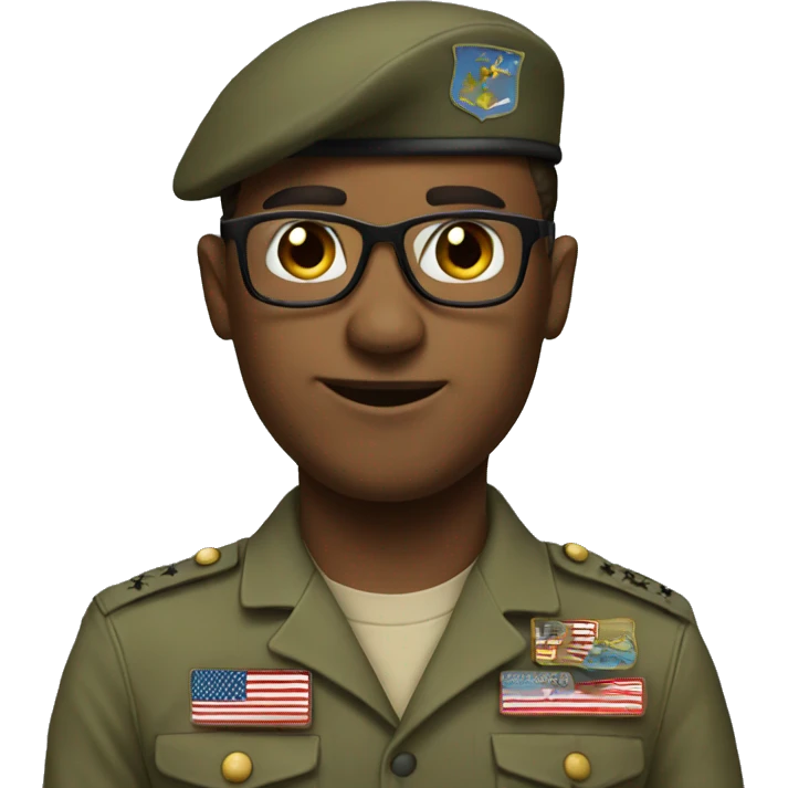 Miltary nerd emoji