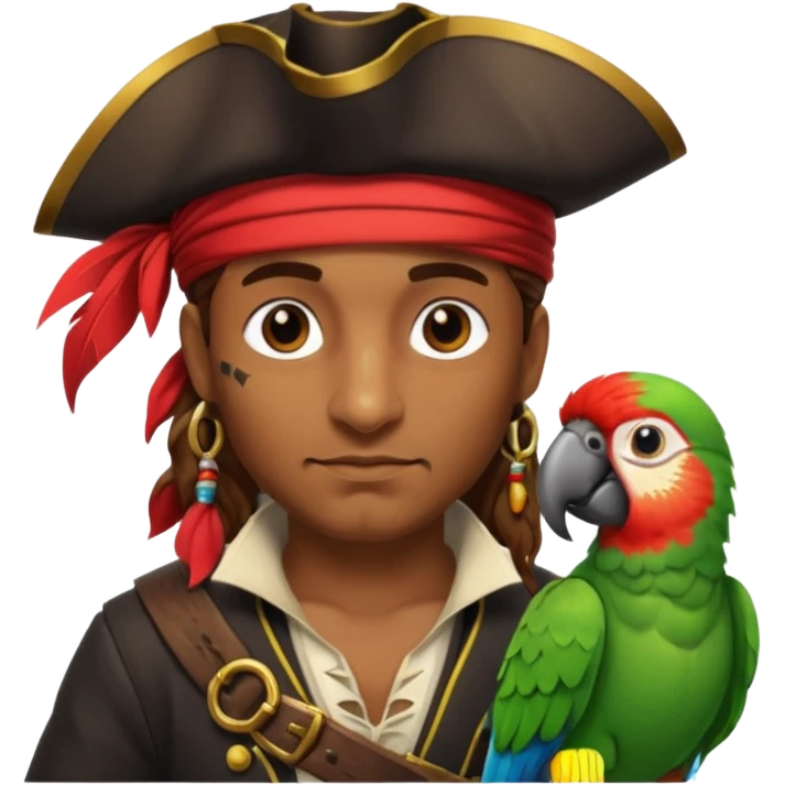 pirate and parrot emoji