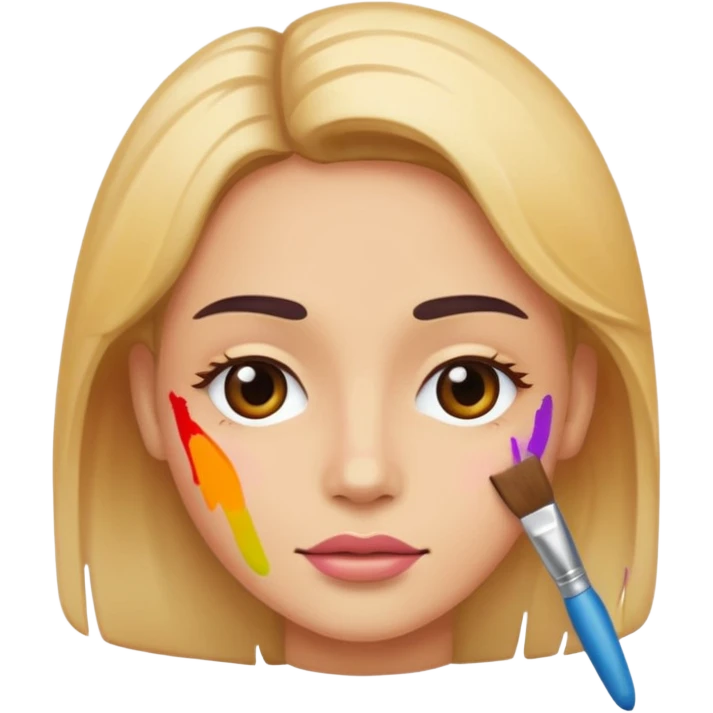 Paint style face emoji
