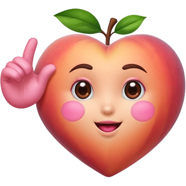 Peach with heart and slap and shake emoji