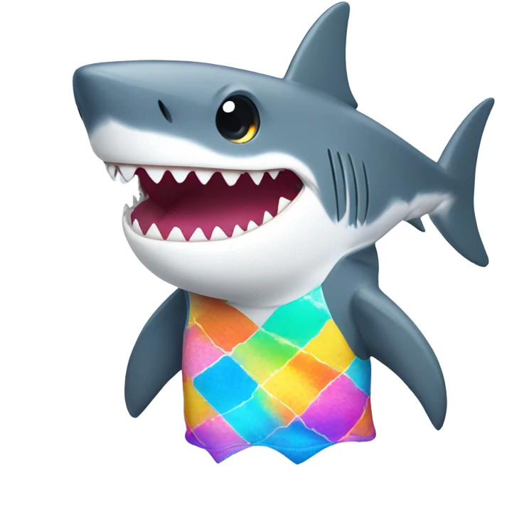 Shark with a crop top  emoji