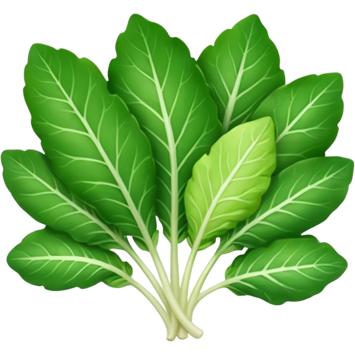 different salad leaves without bowl emoji