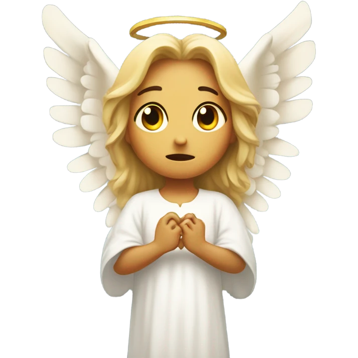 Broken hearted angel emoji