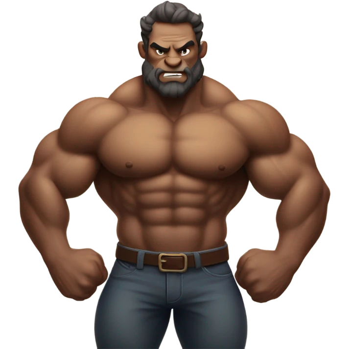 Bodybuilder Buffalo emoji | AI Emoji Generator