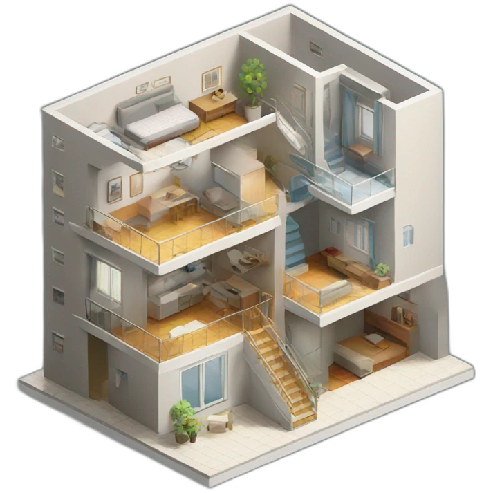 apartment isometric emoji
