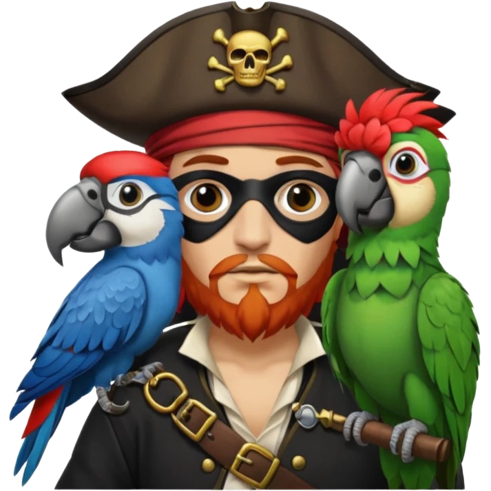 pirate and parrot emoji