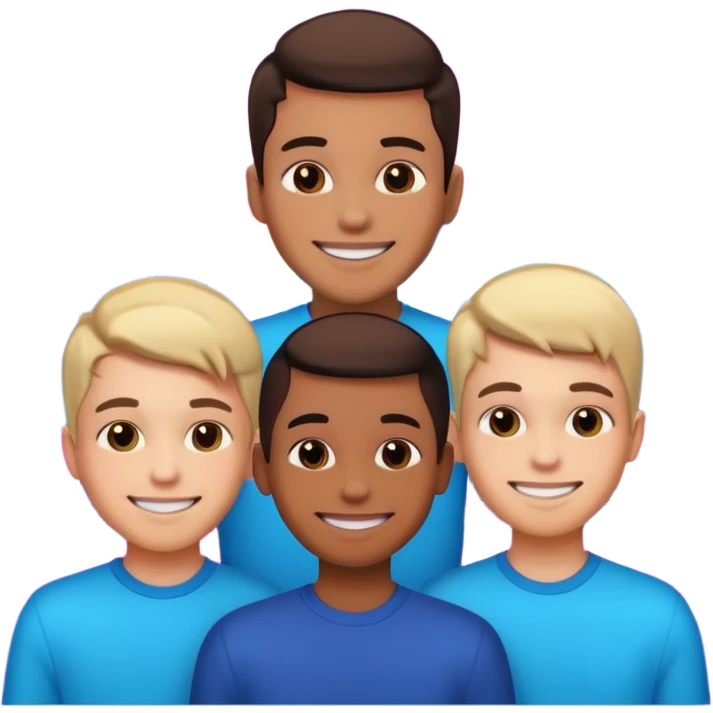 boys smiling neon cityscape emoji