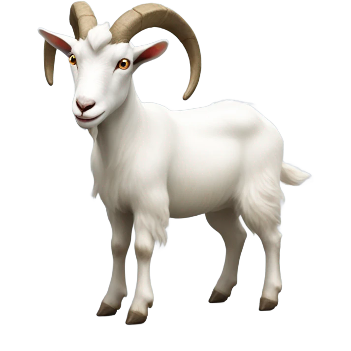 White goat side view emoji