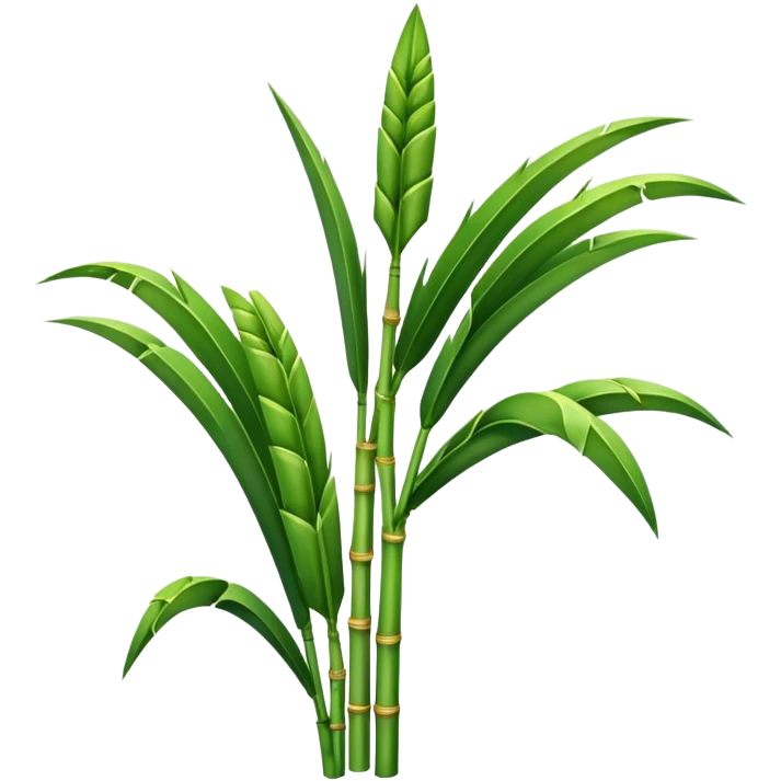 Sugarcane leaf emoji