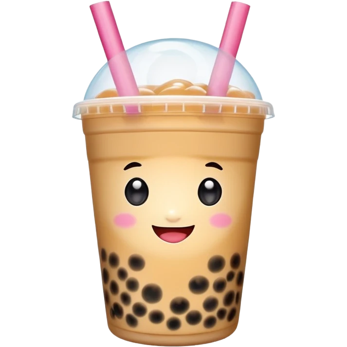 a bubble tea mascot emoji