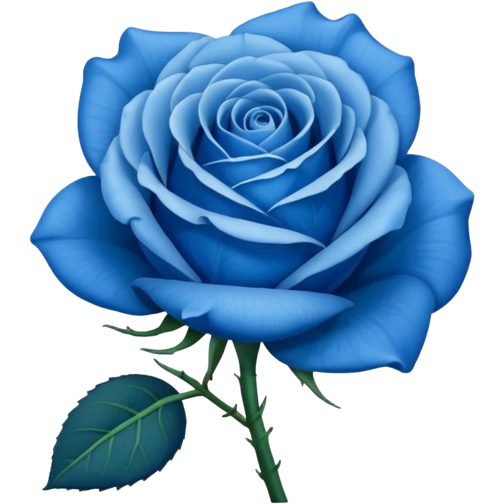 une rose bleu emoji