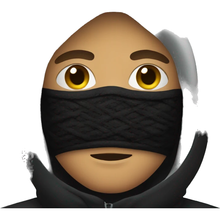 Man with black ski mask on emoji