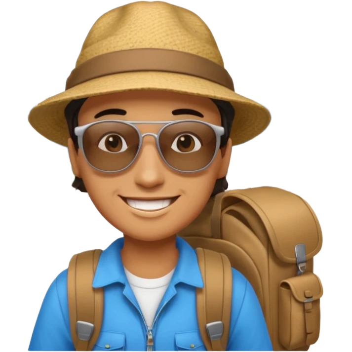 city tourist with backpack emoji