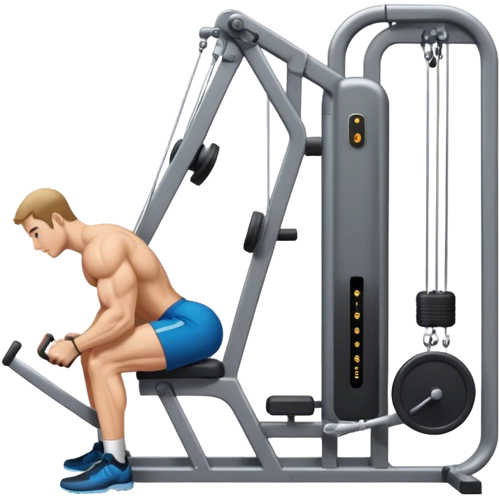 side-view man cable-machine tricep-pushdown emoji