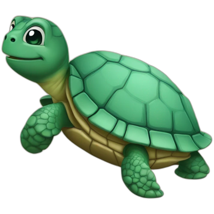 Chat sur une tortue emoji