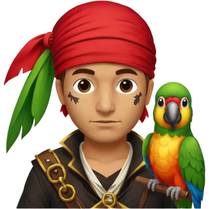 pirate and parrot emoji