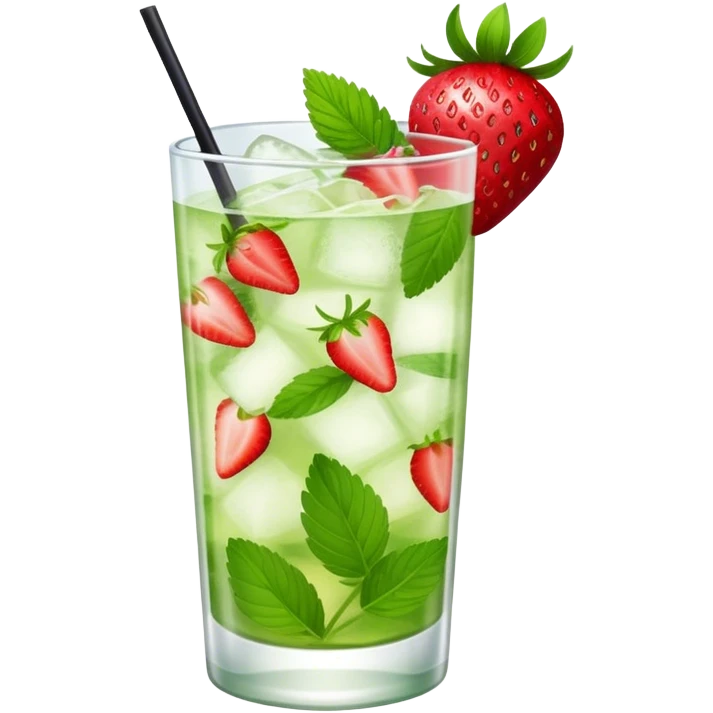 Mojito strawberry emoji
