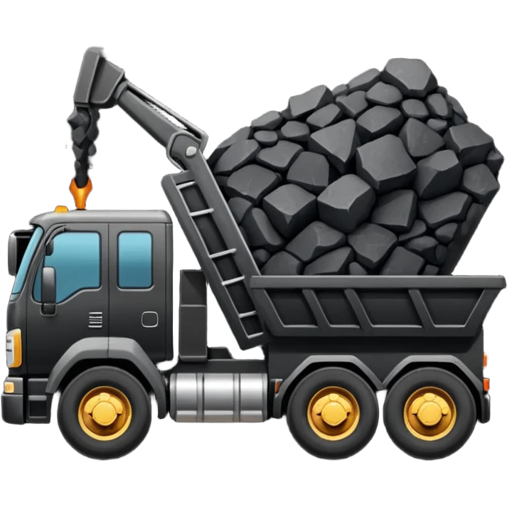 truck with coal ore emoji