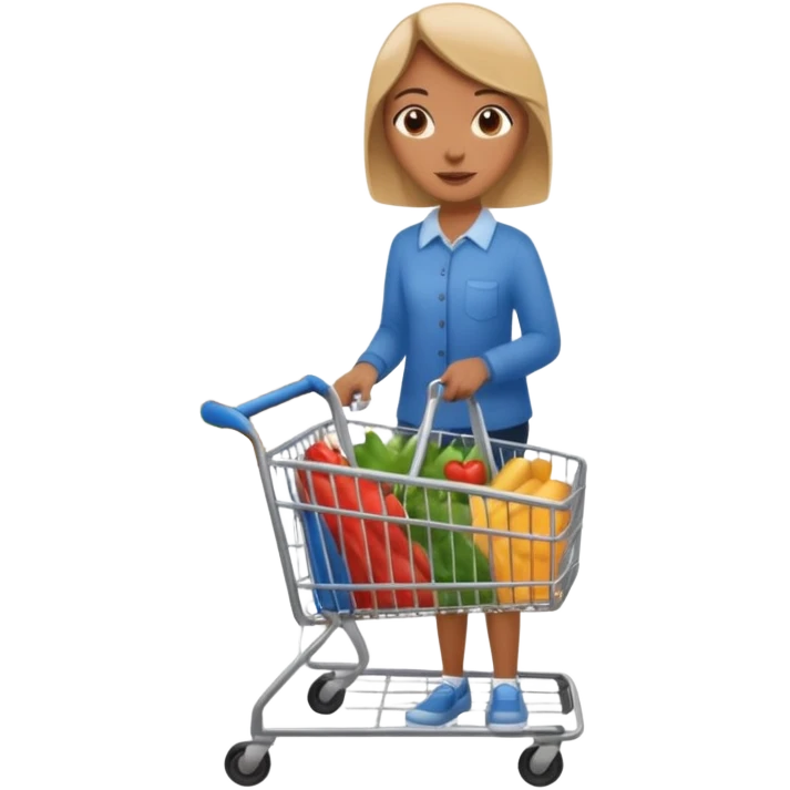 🛒+🚶 emoji
