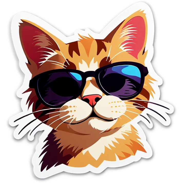 Cat with sunglasses emoji