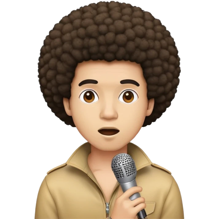 Beatbox with a afro  emoji