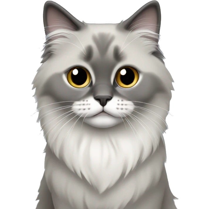 Grey bicolour ragdoll emoji