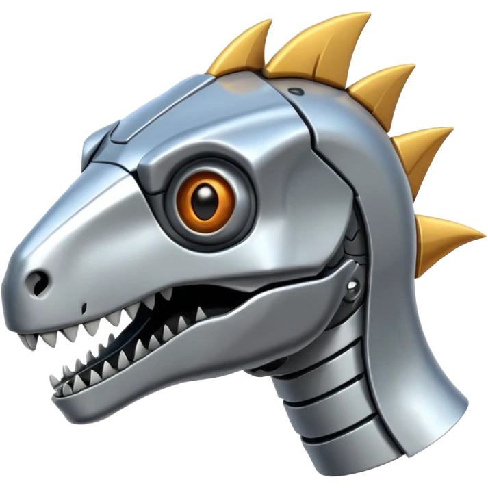 robot dinosaur head emoji