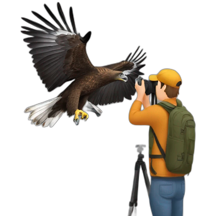 photographer shooting a Tasmanian wedge-tailed eagle emoji | AI Emoji ...