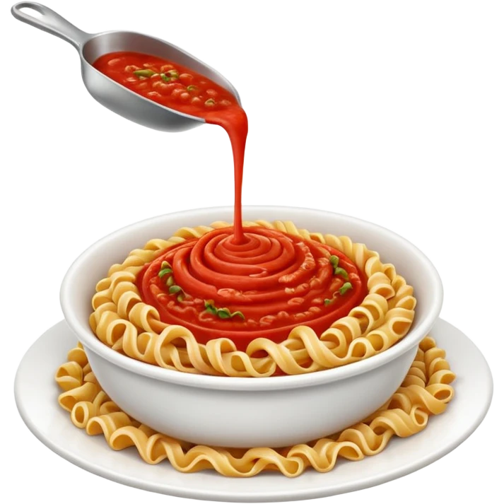 Rotini with marinara sauce emoji