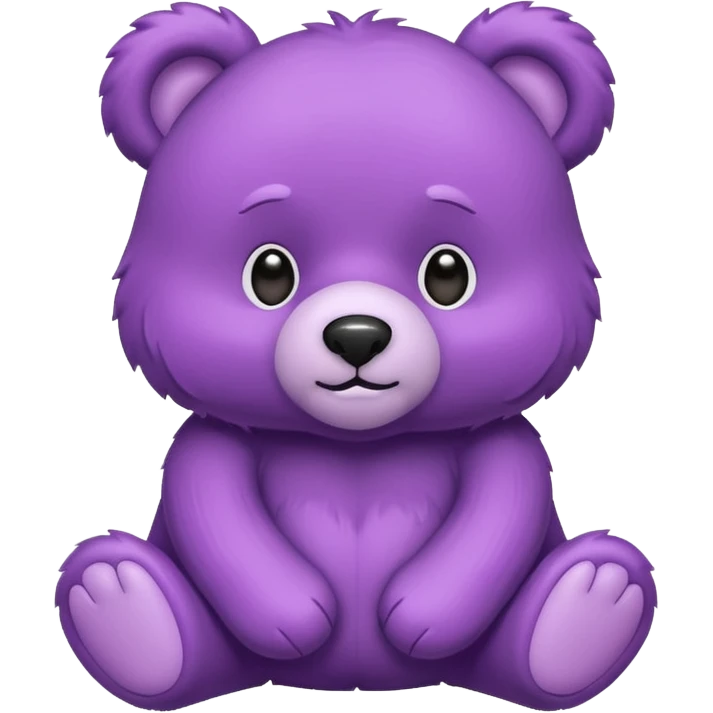 Cute purple bear  emoji