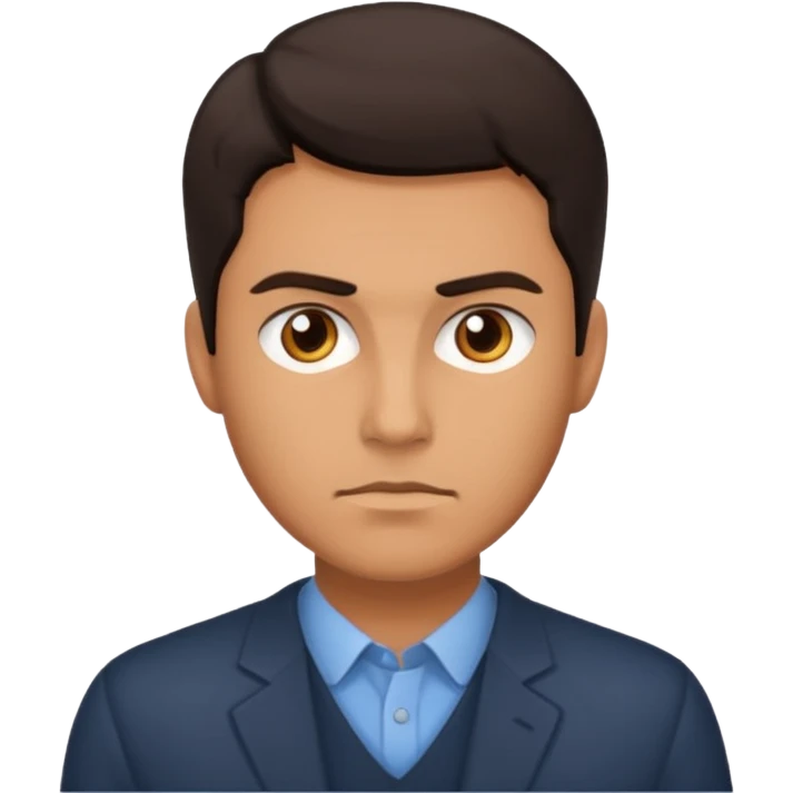 A serious man emoji