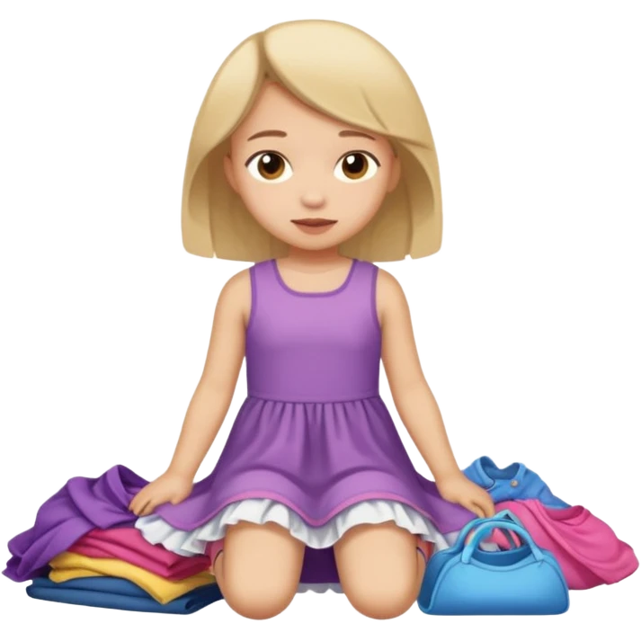 a little girl changing clothes emoji