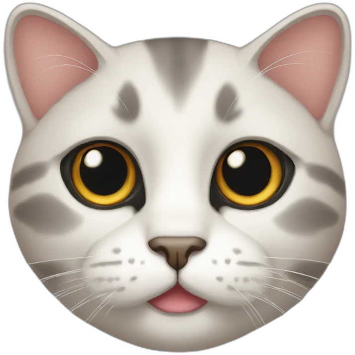 Flat face cat emoji