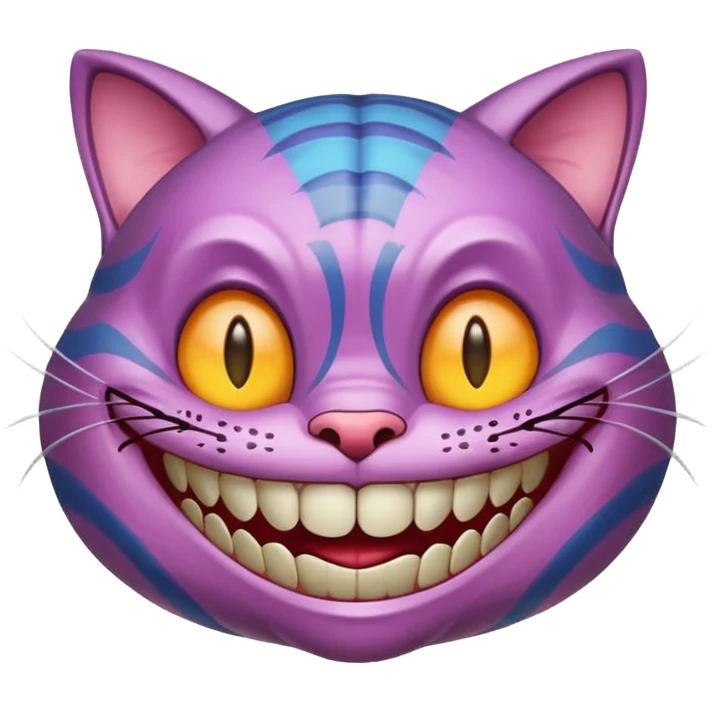 Cheshire Cat grin emoji