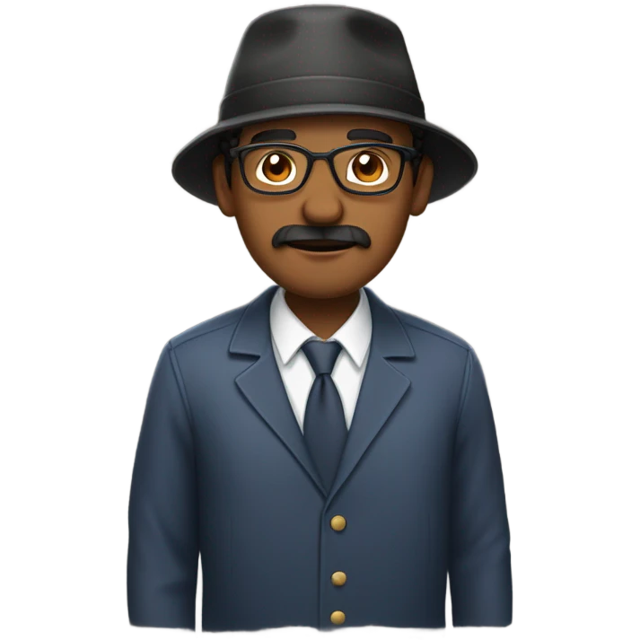 Brown skinned man with backwards hat with glasses and a scraggly mustache emoji
