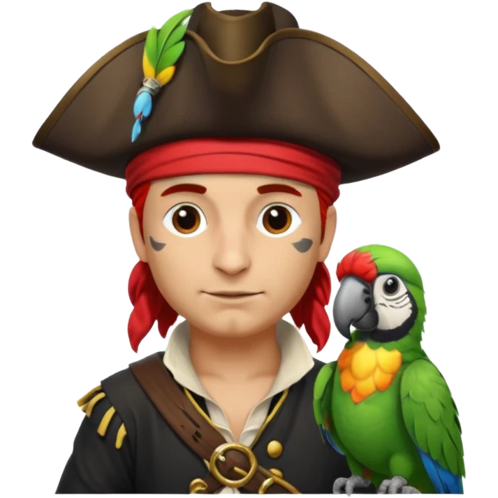 pirate and parrot emoji