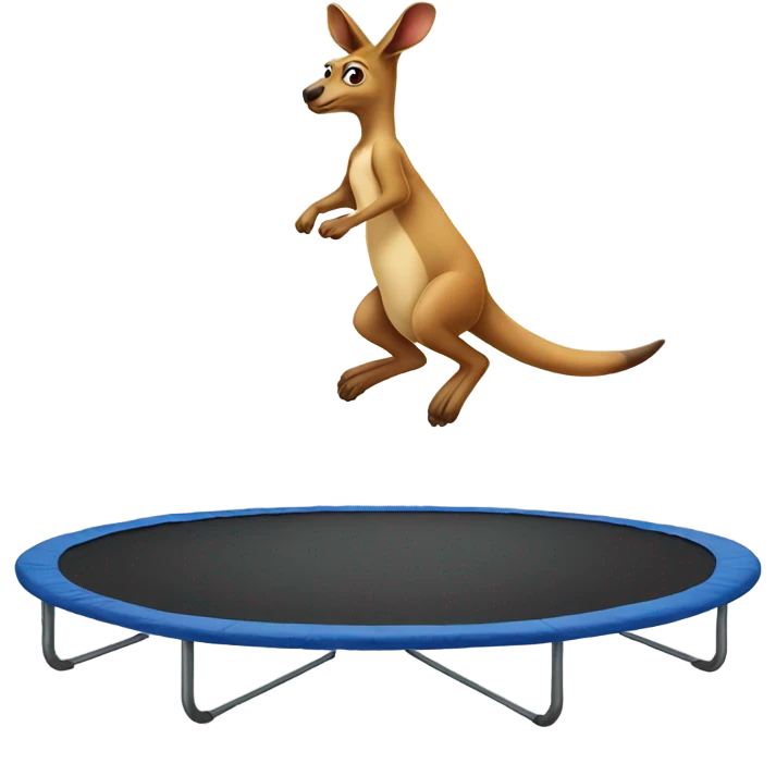Kangaroo on trampoline emoji