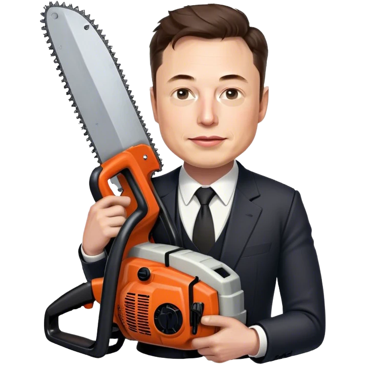 Elon musk chainsaw to the constitution  emoji