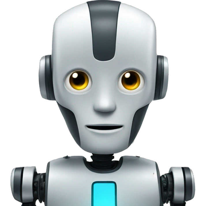 small friendly robot symbolizing artificial inteligen emoji
