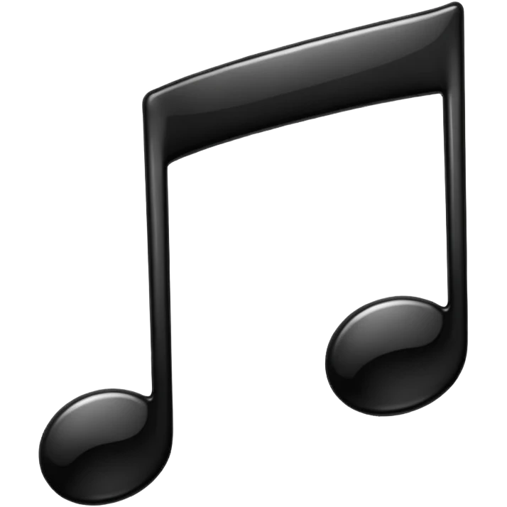 black music note emoji
