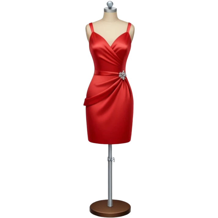 dress mannequin with tiny red dress emoji